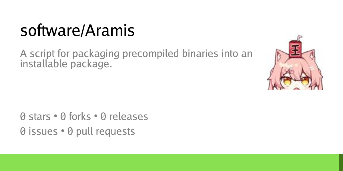 software/Aramis: A script for packaging precompiled binaries into an ...