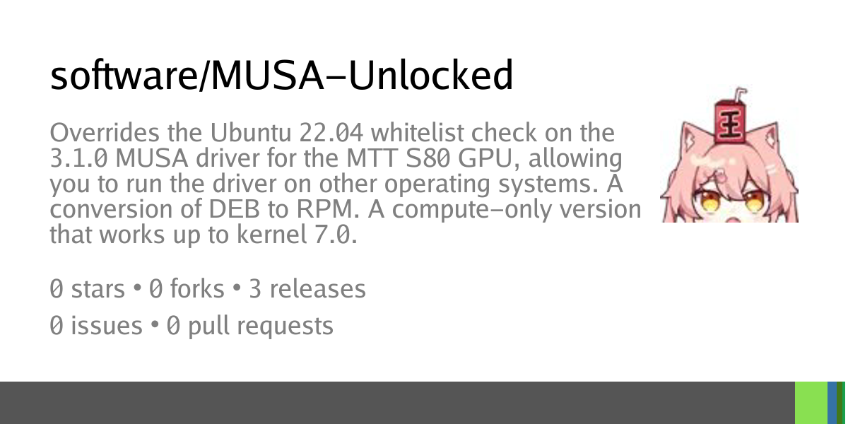 software/MUSA-Unlocked: Overrides the Ubuntu 22.04 whitelist check on ...